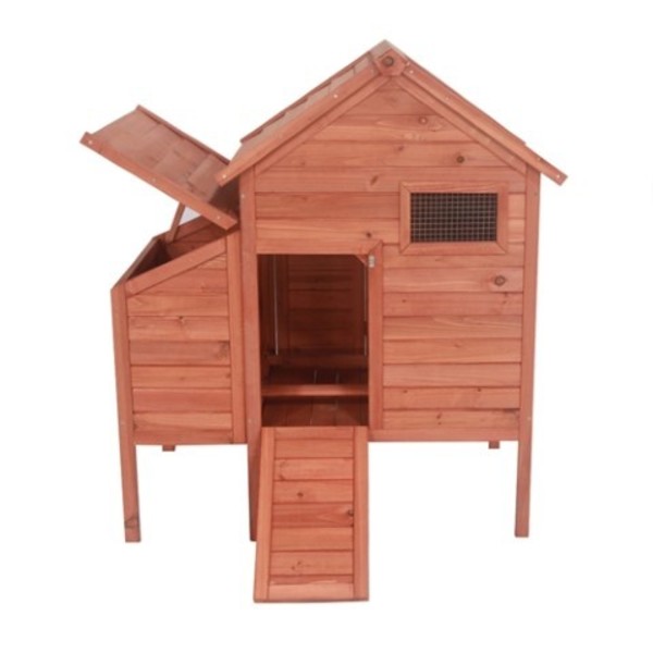 Aleko ALEKO Raised Fir Wood Chicken Coop / Rabbit Hutch - 44 x 30 x 48 in DXH002